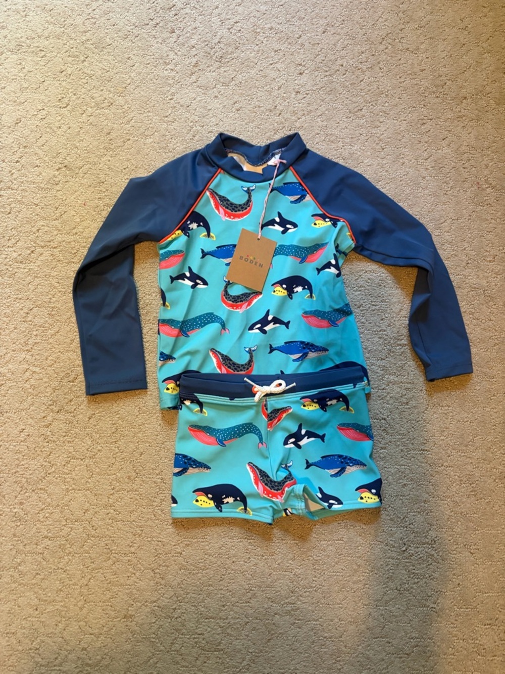 Baby Boden Ocean Animal Rash Guard Set
